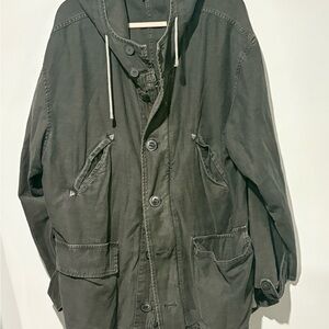 Free People Dark Gray Hooded Jacket